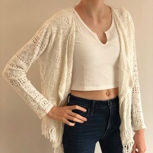 White Knit Cardigan